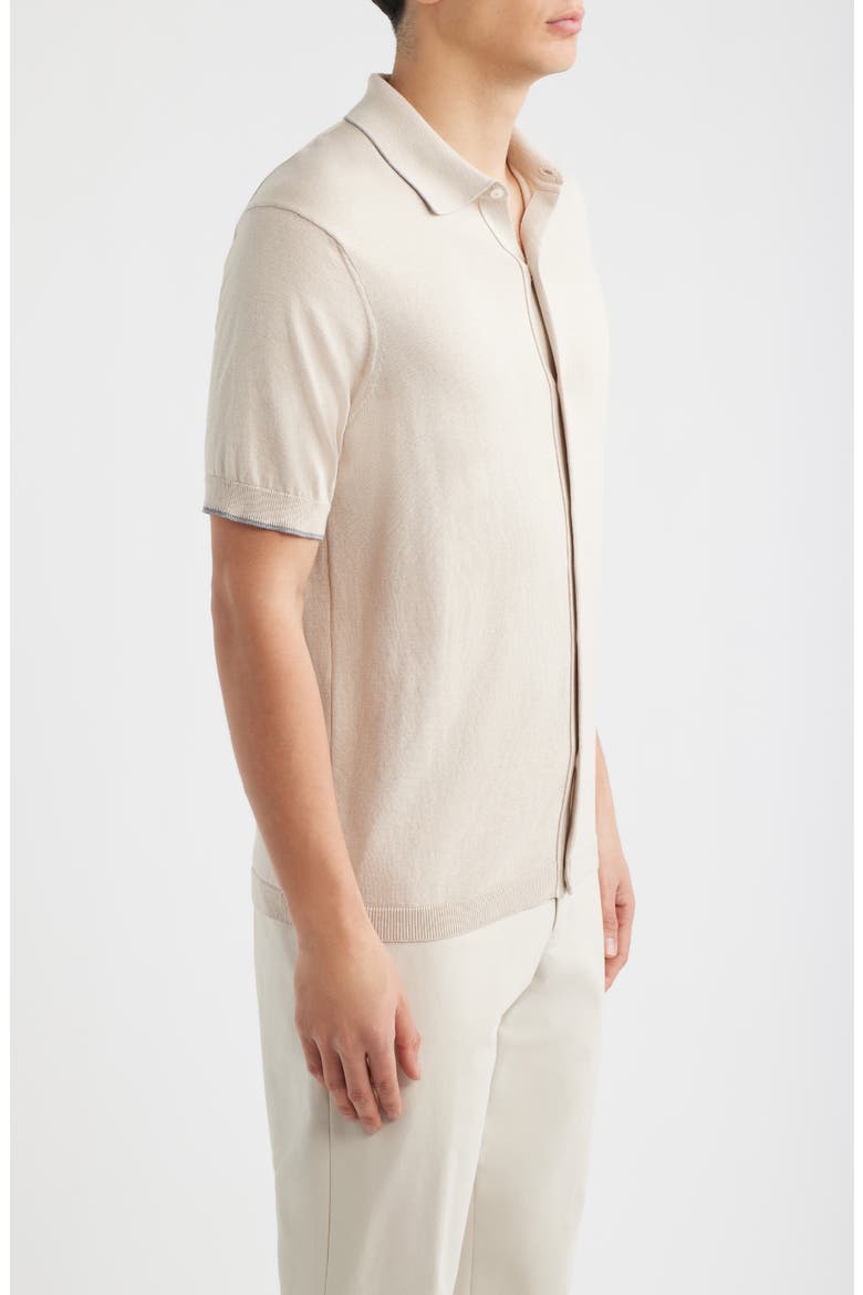 Harrison Knit Button-Up Shirt, Alternate, color, SAND