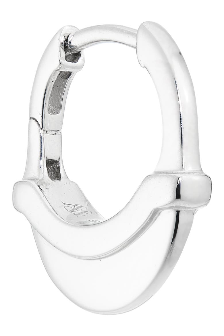 Luna Extra Small Sterling Silver Huggie Hoop Earrings, Alternate, color, SILVER