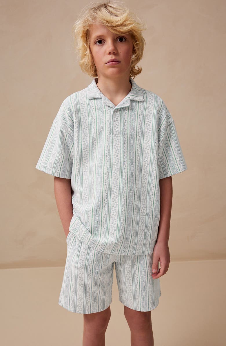 NEXT Kids' Stripe Polo & Shorts Set, Alternate, color, 