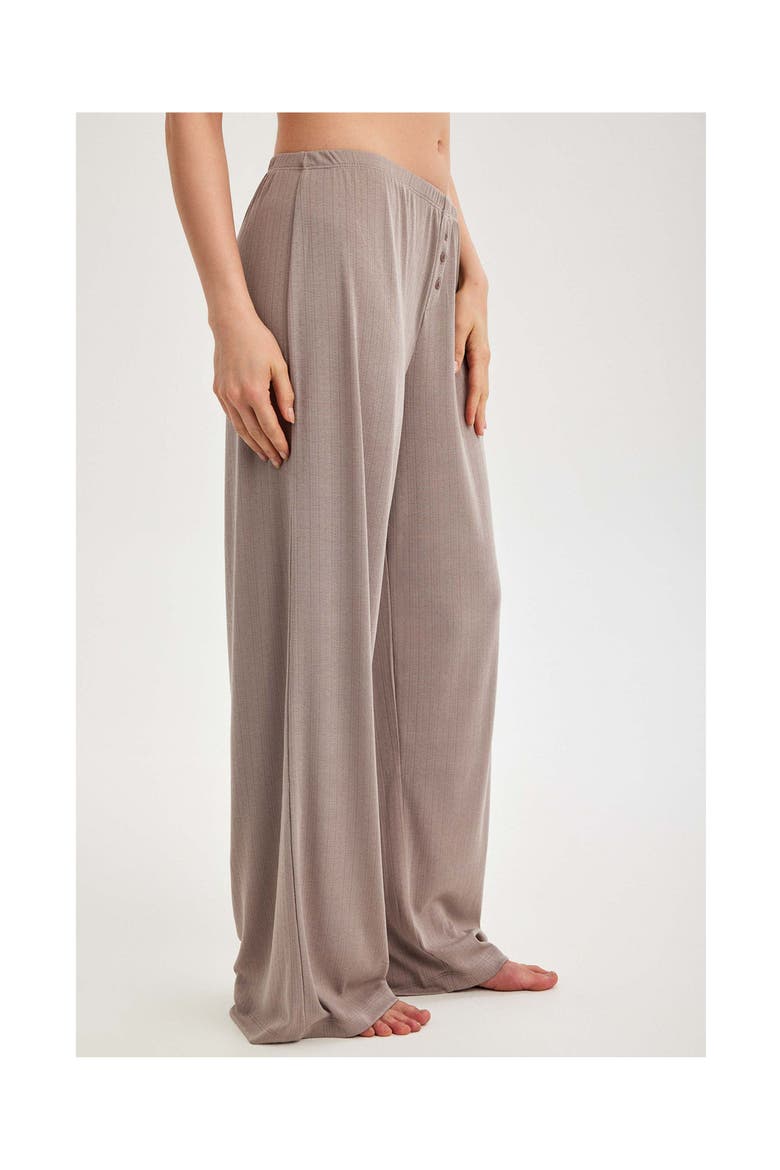 Summer Lounge Pointelle Wide Leg Pant, Alternate, color, Mink