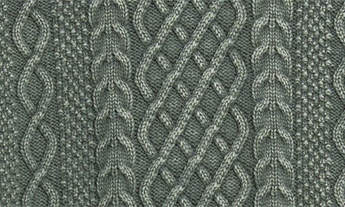Dark Seas Big Sur Mixed Stitch Sweater In Green