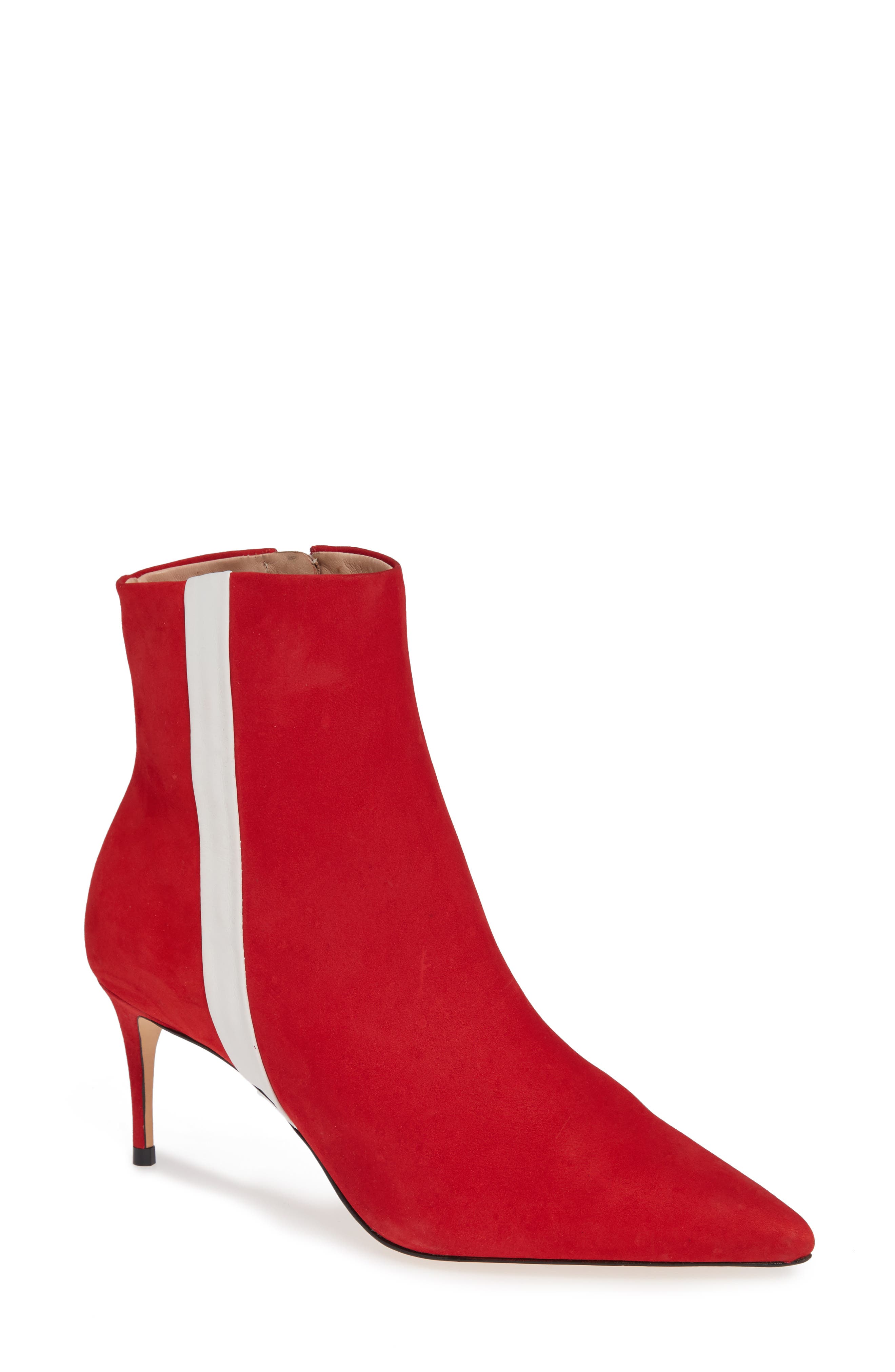 Adrien Bootie, Main, color, CLUB RED/ WHITE LEATHER