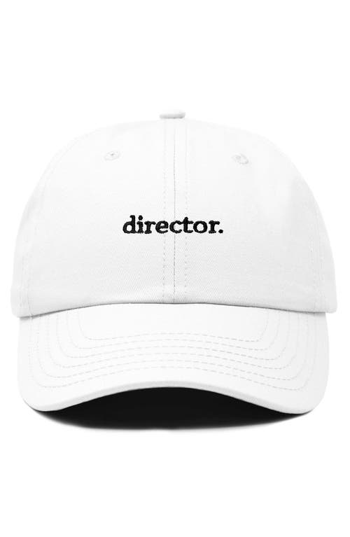 Shop Dalix Director Embroidered Low Crown Cap In White