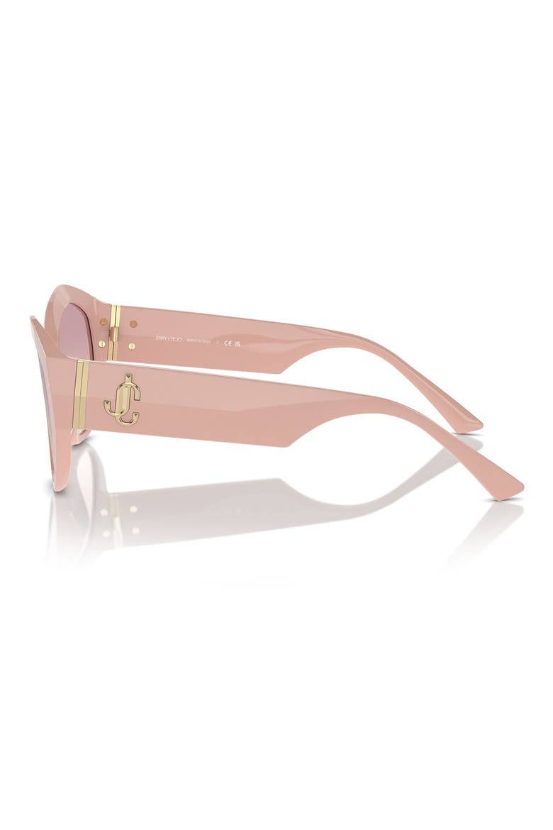 55mm Butterfly Sunglasses, Alternate, color, PINK