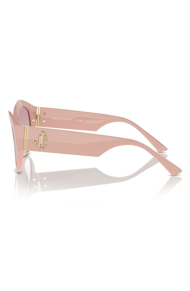 Jimmy Choo 55mm Butterfly Sunglasses, Alternate, color, Pink