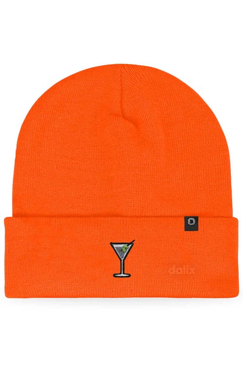 Dalix Martini Beanie Cap In Orange