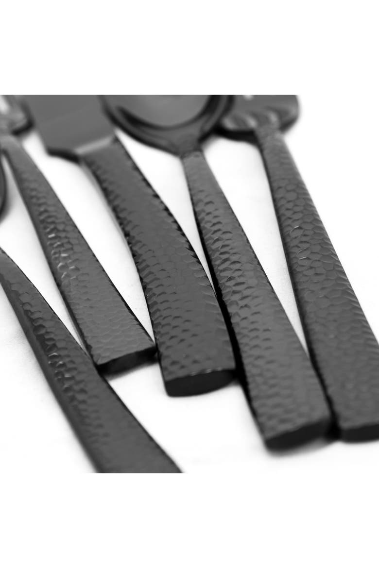 Stonehenge 20 Piece Flatware Set, Alternate, color, Black