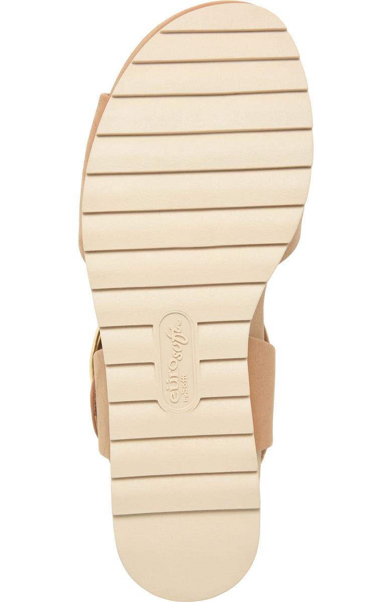 EUROSOFT Vera Platform Wedge Sandal, Alternate, color, Luggage