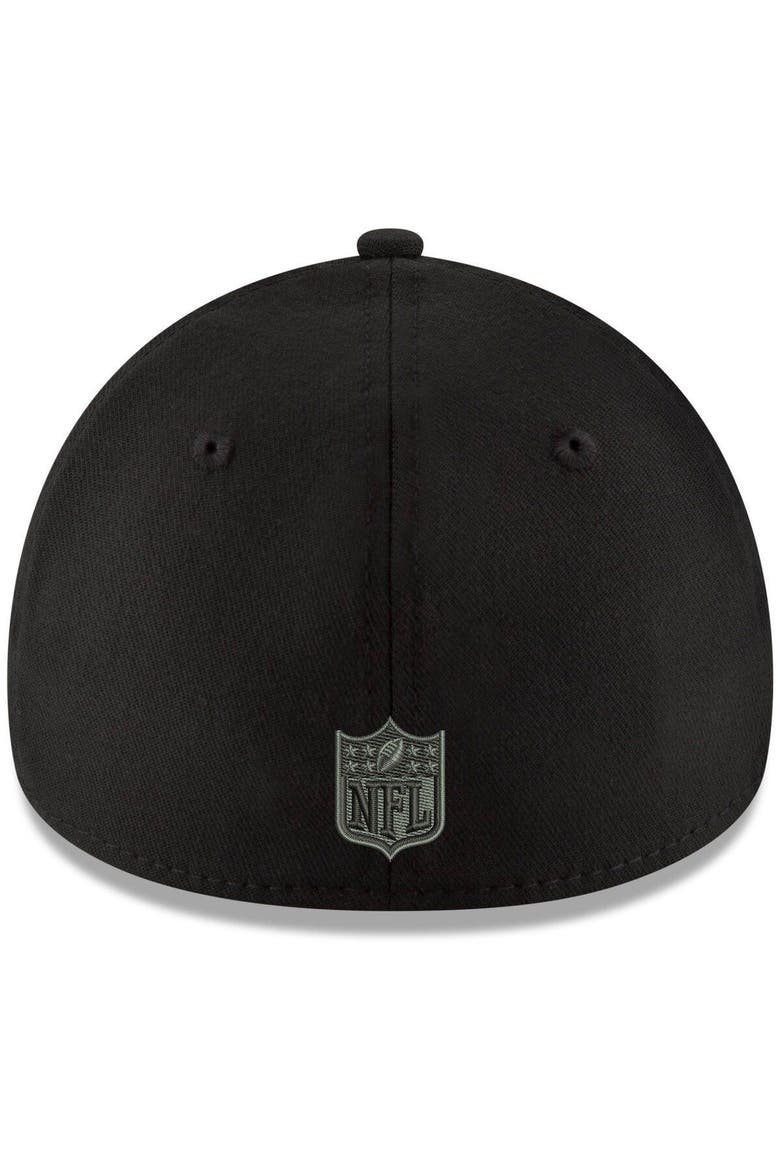 Men's New Era Black Jacksonville Jaguars Logo 39THIRTY Flex Hat, Alternate, color, Black