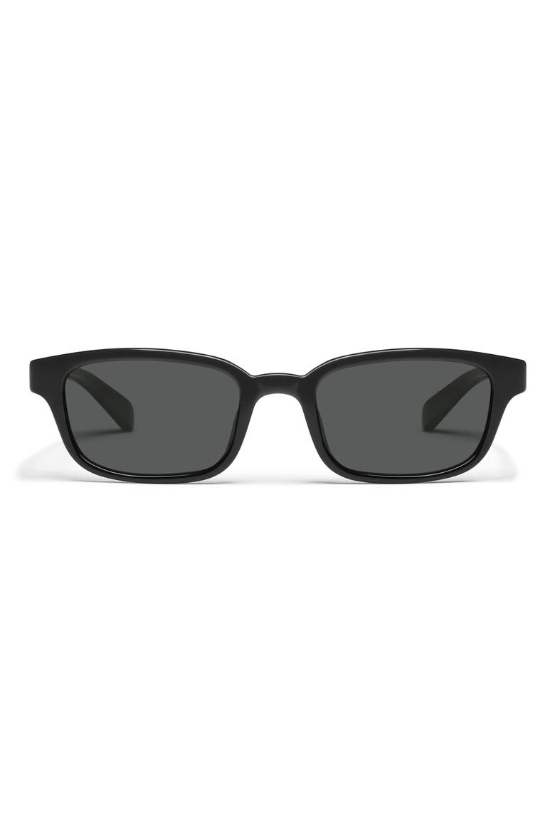 Gender Inclusive Flow State 54mm Polarized Square Sunglasses, Main, color, BLACK/ SMOKE POLARIZED