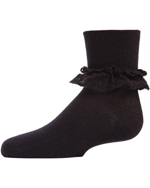 Layered-Lace Ruffle-Trim Ankle Sock (Toddler, Little Kid & Big Kid)