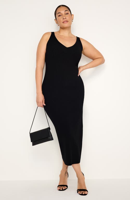 GOOD AMERICAN GOOD AMERICAN VIRGO SLEEVELESS RIB SWEATER DRESS