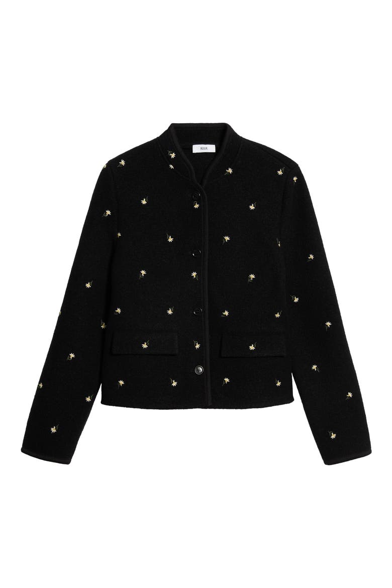Walker Mini Felted Wool Jacket, Main, color, BLACK CROCUS FELTED