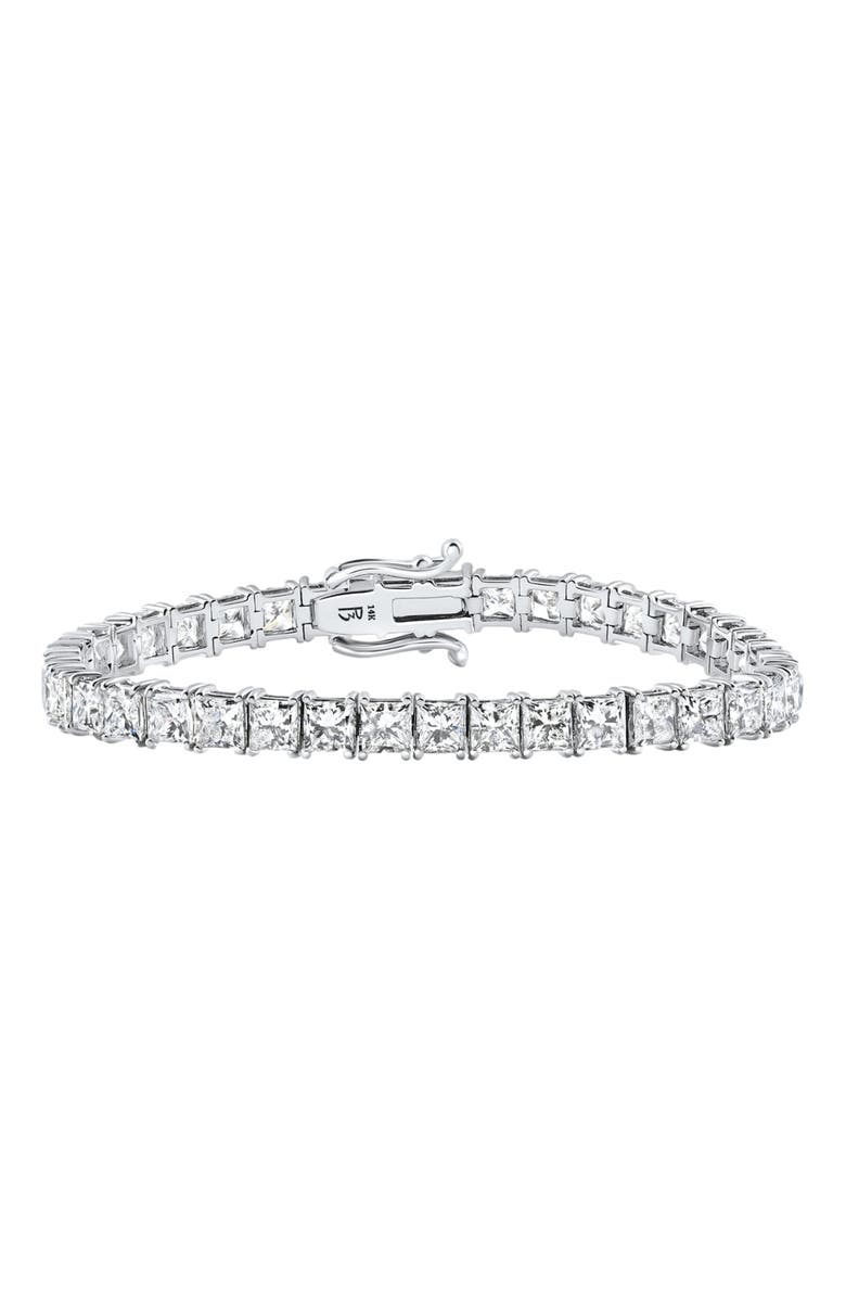 Bliss Diamond 16.30Ct Princess Cut Diamond 7" Tennis Bracelet 14k Gold Lab Grown, Alternate, color, 