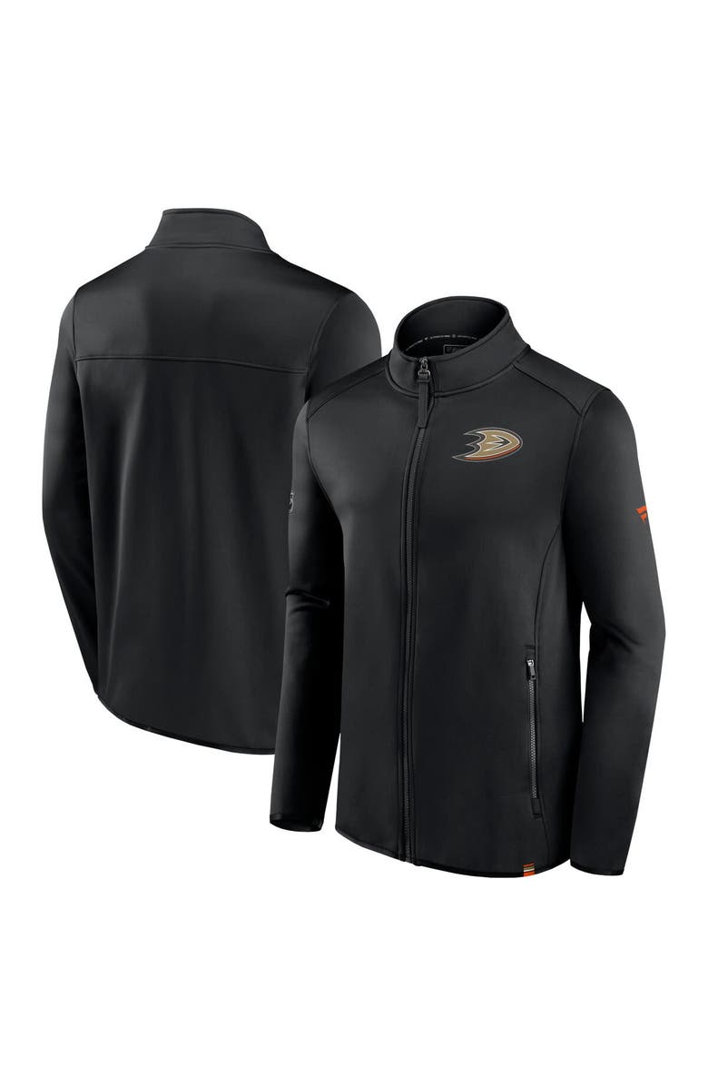 FANATICS Men's Fanatics Branded Black Anaheim Ducks Authentic Pro Full-Zip Jacket, Main, color,