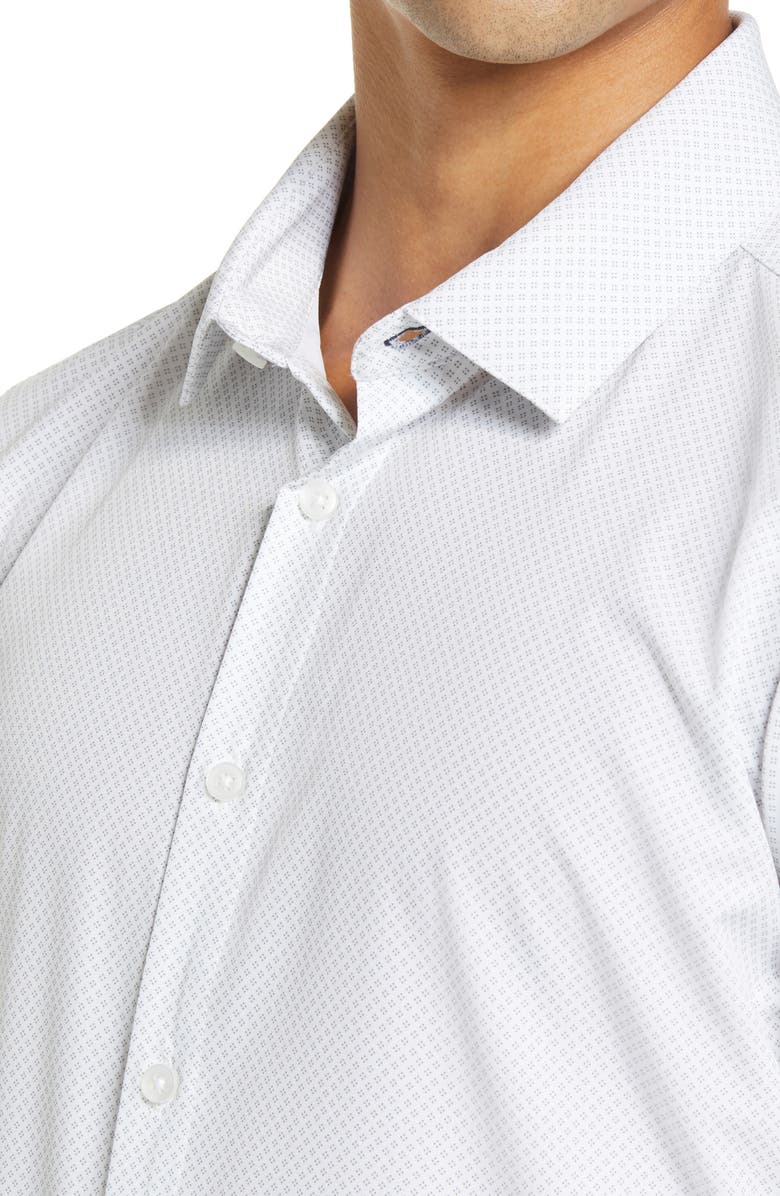 Mizzen+Main Leeward Trim Fit Ditsy Medallion Button-Up Performance Shirt, Alternate, color,