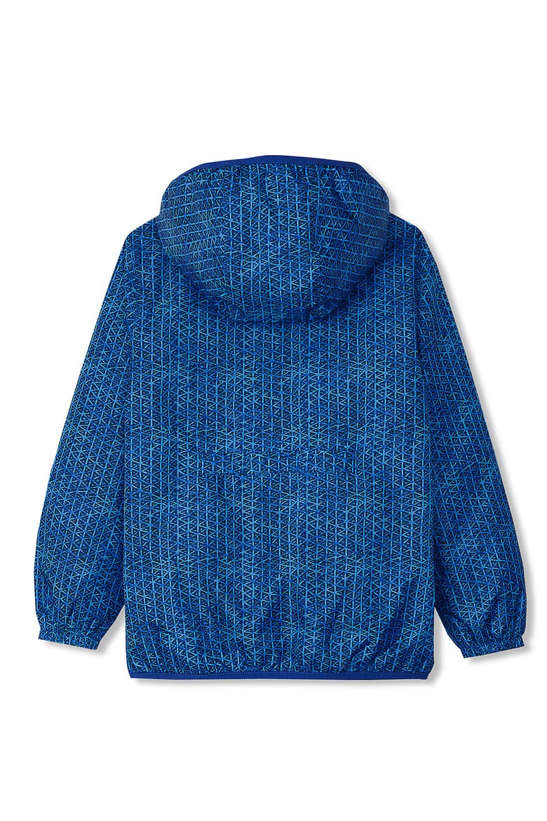 Kids Waterproof Rain Jacket, Alternate, color, Blue Multi Geo