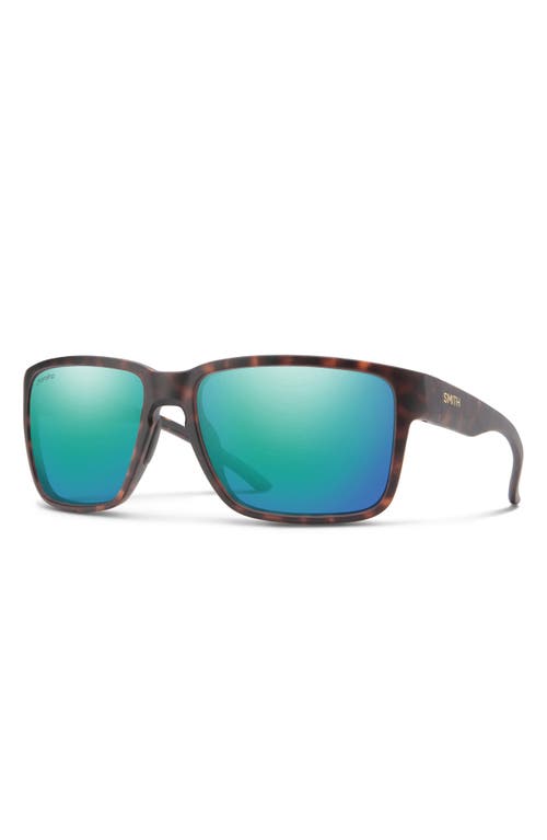Smith Emerge 60mm Polarized Rectangle Sunglasses In Matte Tortoise/opal Mirror