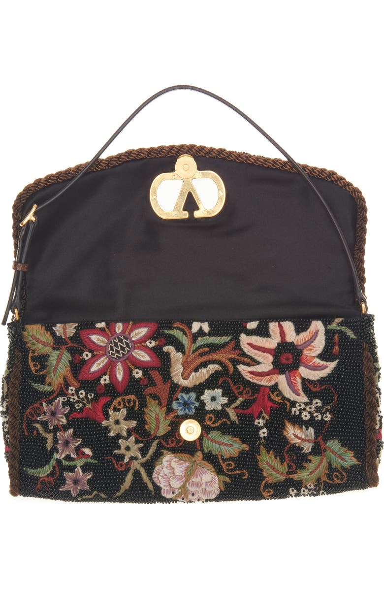 Valentino Garavani Embroidered
Beaded Satin Shoulder Bag, Alternate, color,