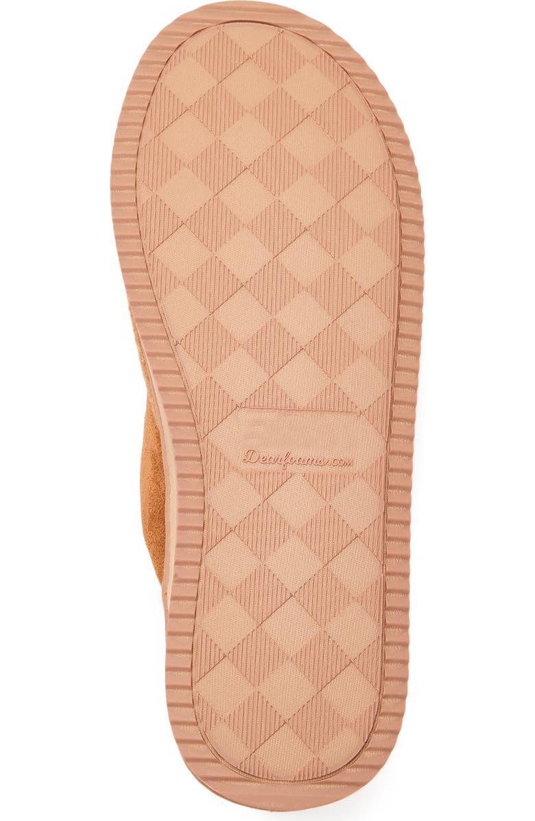 DEARFOAMS Owen Faux Fur Lined Scuff Slipper, Alternate, color, Chestnut