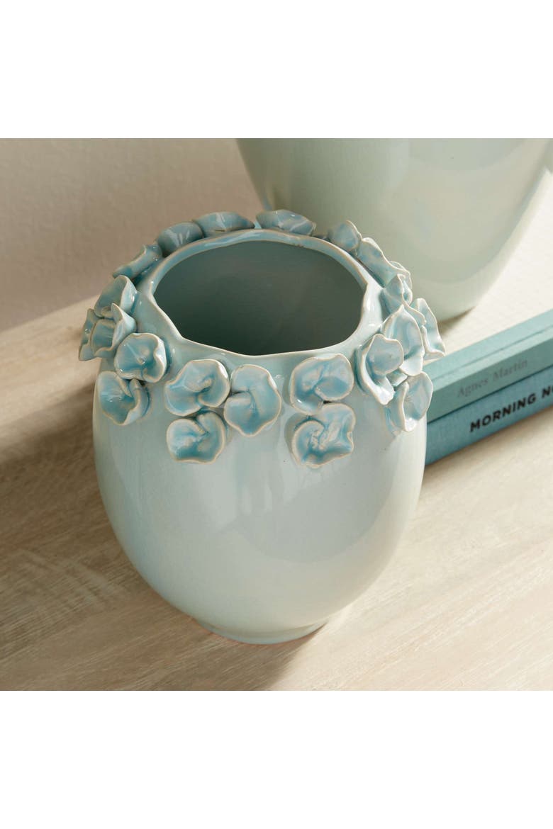 Petite Fleur Vase Short, Alternate, color, Blue