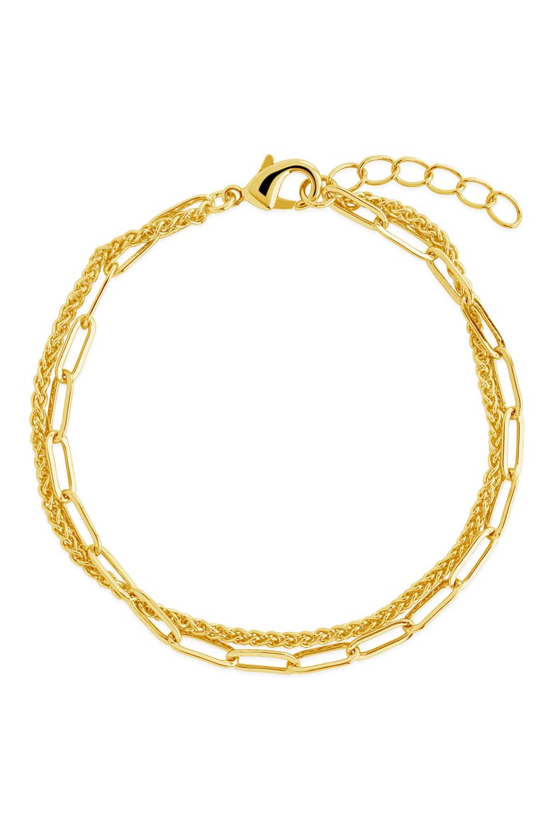 Emery Layered Chain Bracelet, Main, color, GOLD