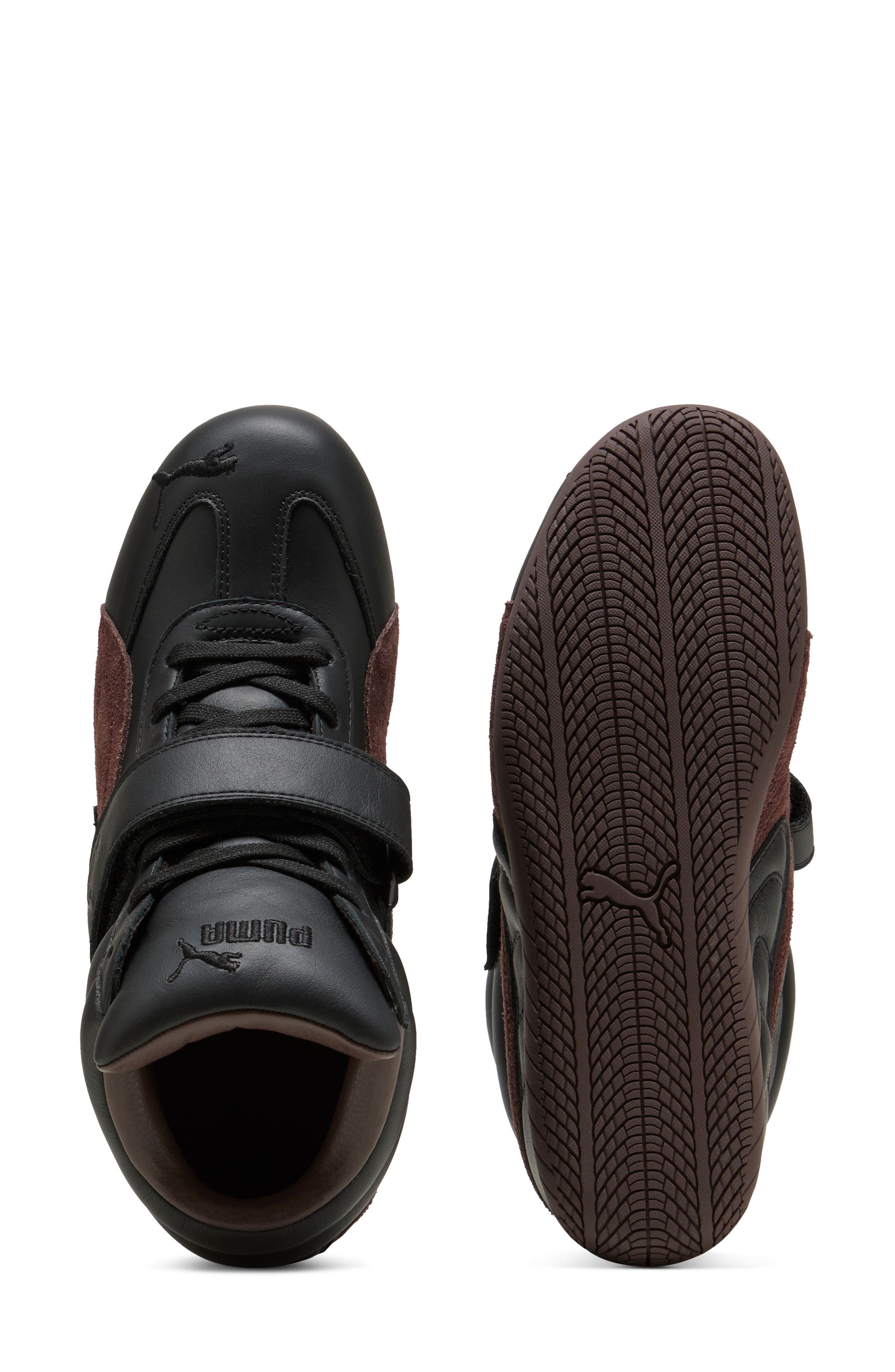 PUMA Speedcat Wedge Leather Sneaker, Alternate, color, Puma Black/ Chocolate Brown