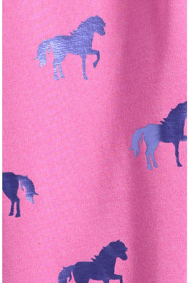 Kids' Shimmer Horse Print Joggers, Alternate, color, FUCHSIA PINK