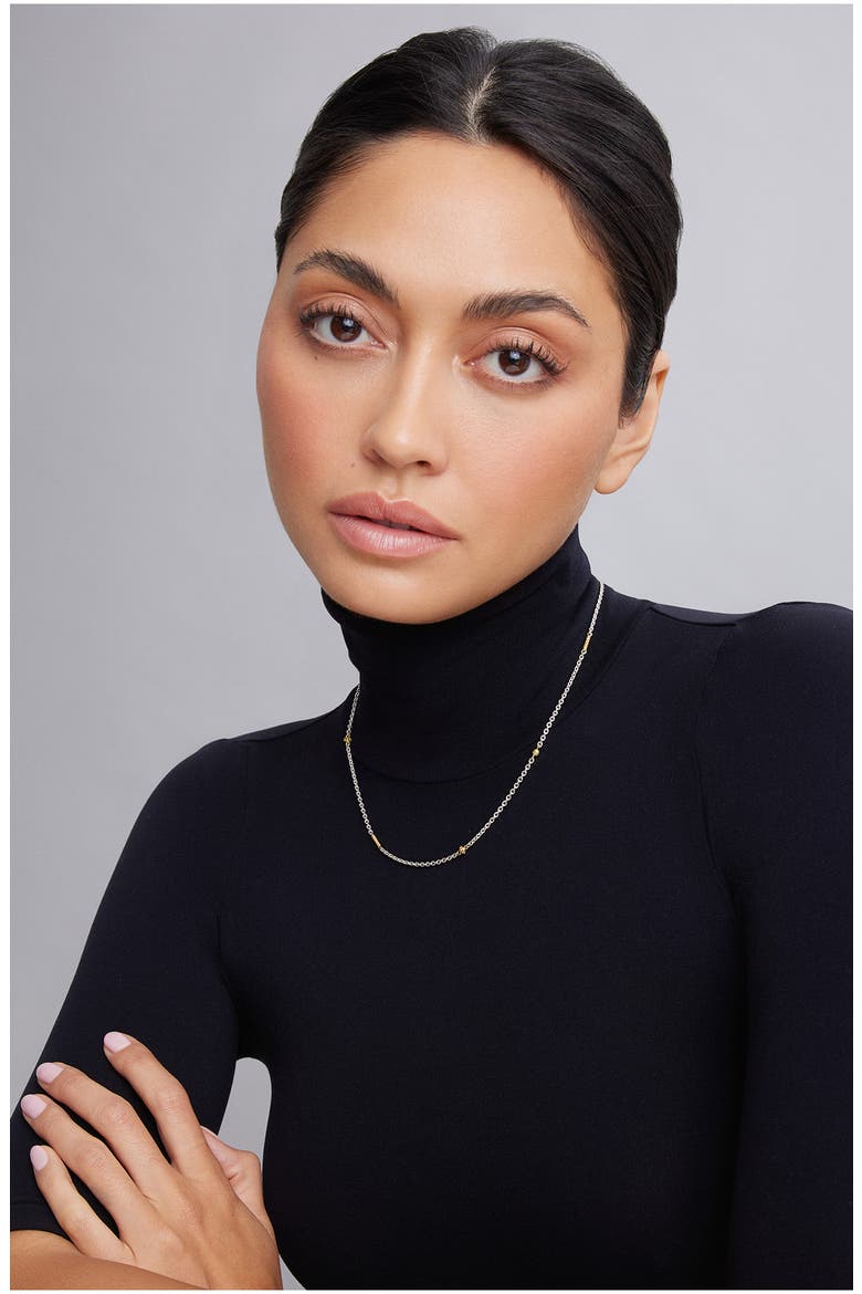'Caviar Icon' Chain Necklace, Alternate, color, SILVER