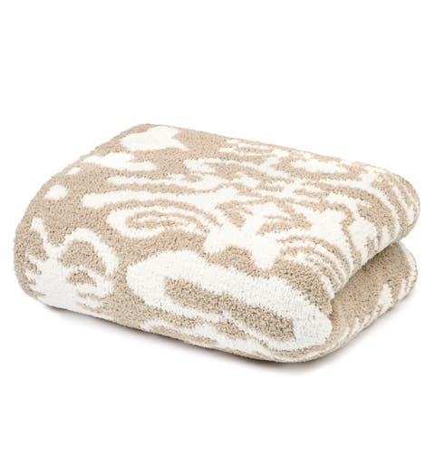 Throw - Damask - Chenilla Cloud