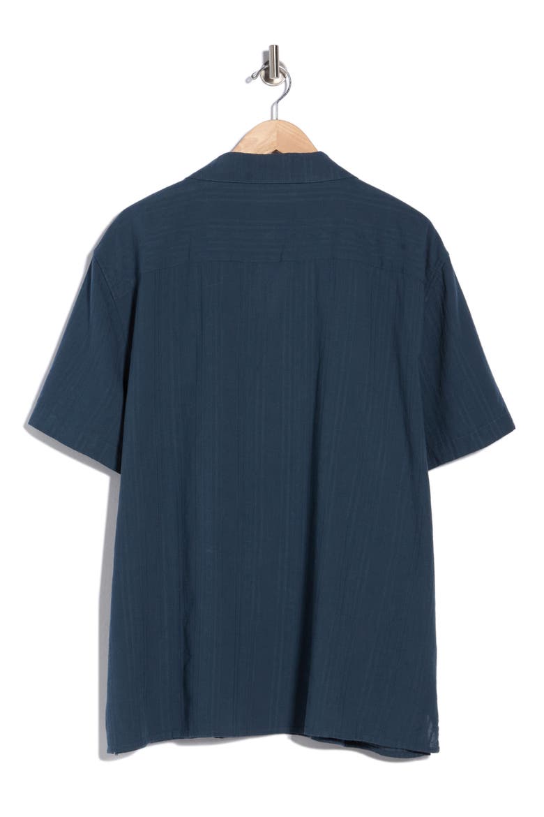 Riviera Striped Cotton Cabana Shirt, Alternate, color, MIDNIGHT NAVY