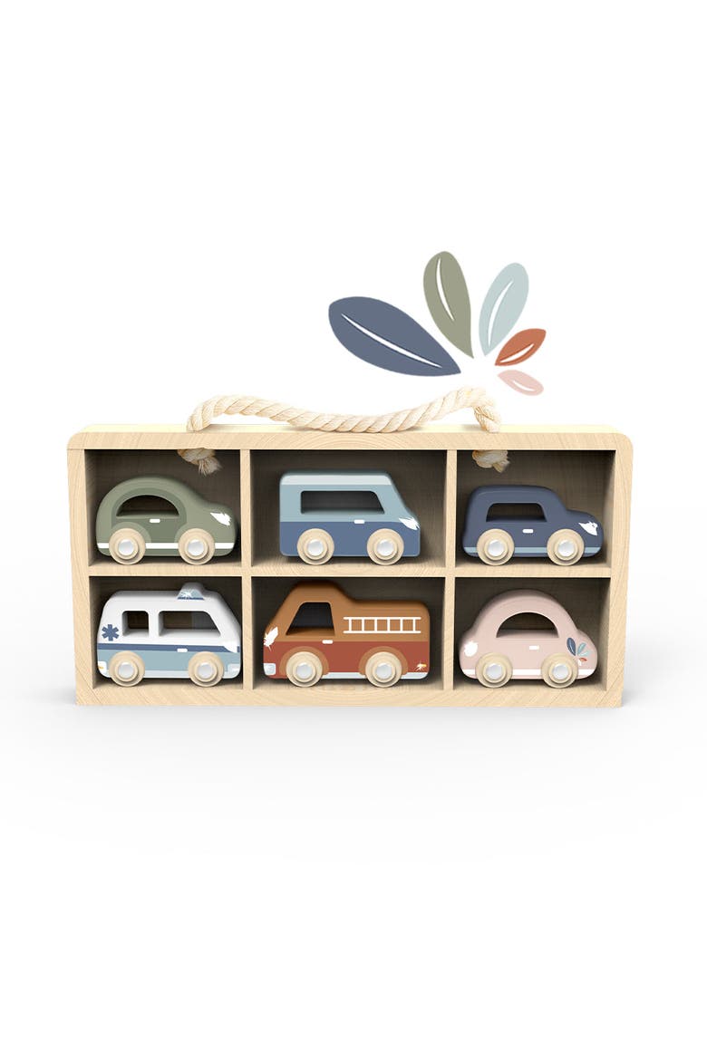 Car Display case w/ 6 vehicles, Main, color, Multi