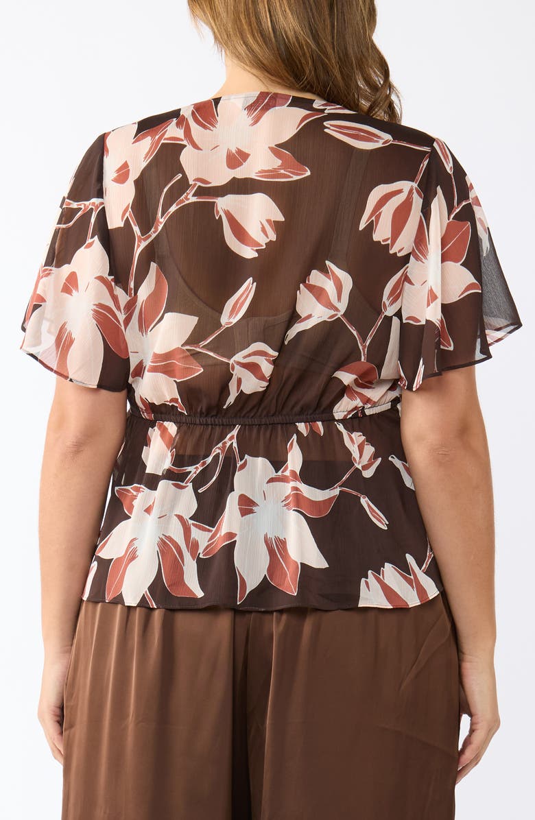 Estelle Azalea Petal Wrap Top, Alternate, color, 