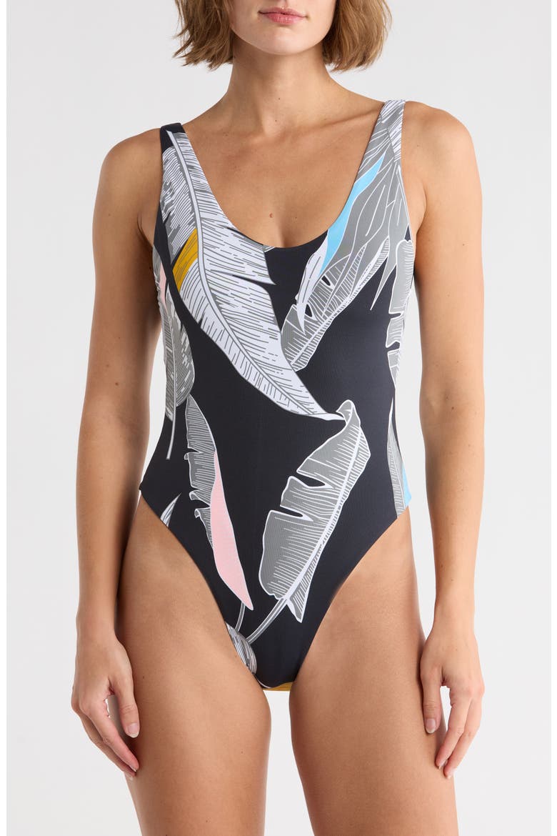 Claire Reversible One-Piece Swimsuit, Main, color, BLACK