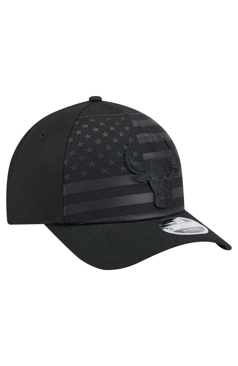 New Era Men's New Era Black Chicago Bulls Game Day Flag A-Frame 9FORTY Adjustable Hat, Alternate, color, Black