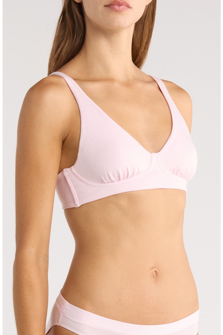 FeelFree Longline Bralette, Alternate, color, PEONY