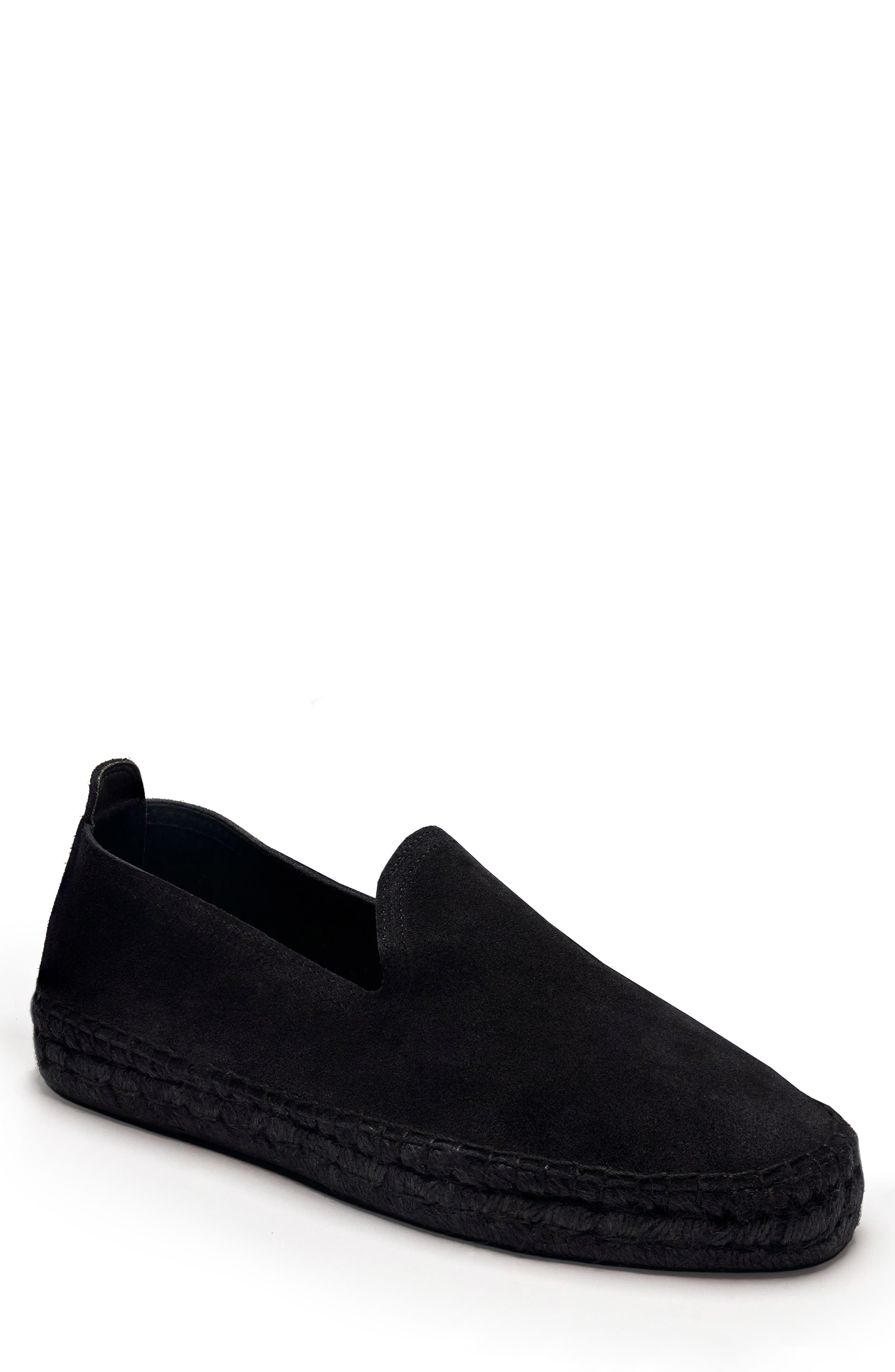 MORJAS The Espadrille, Main, color, All Black Suede