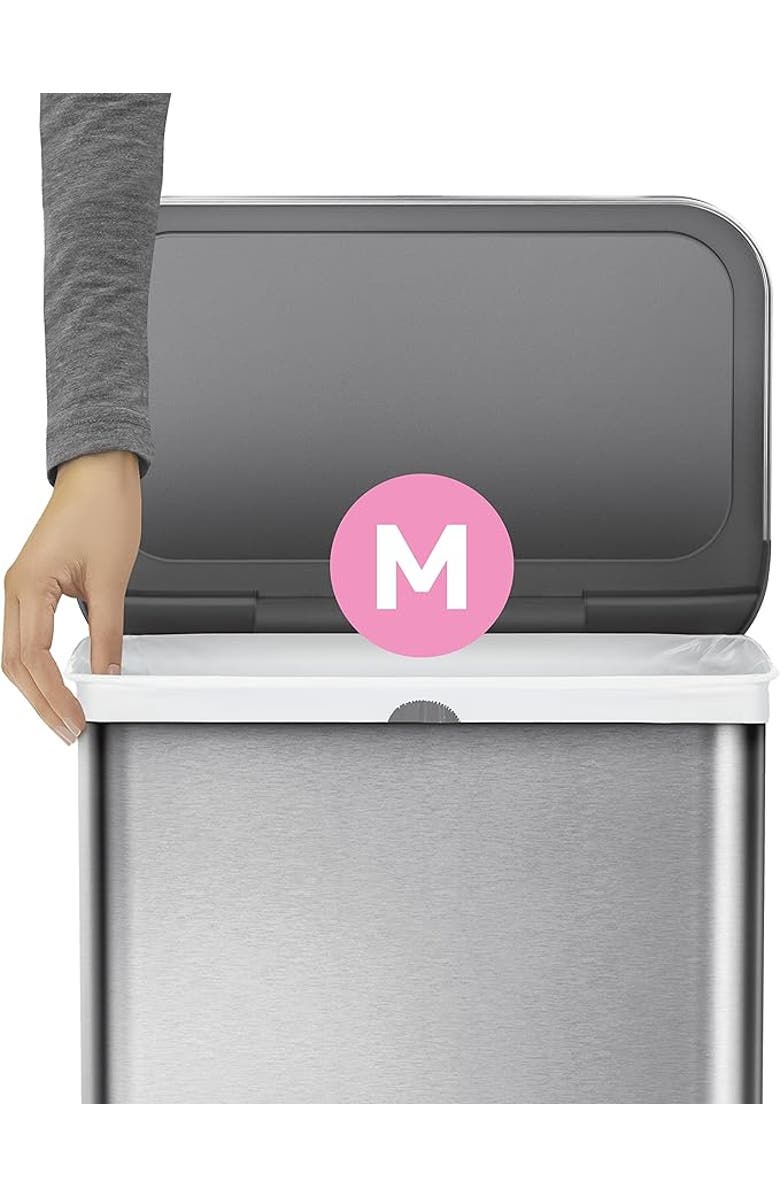 simplehuman Code M Custom Fit Liners with Quick Dispense Packs, Alternate, color, 100 Liners