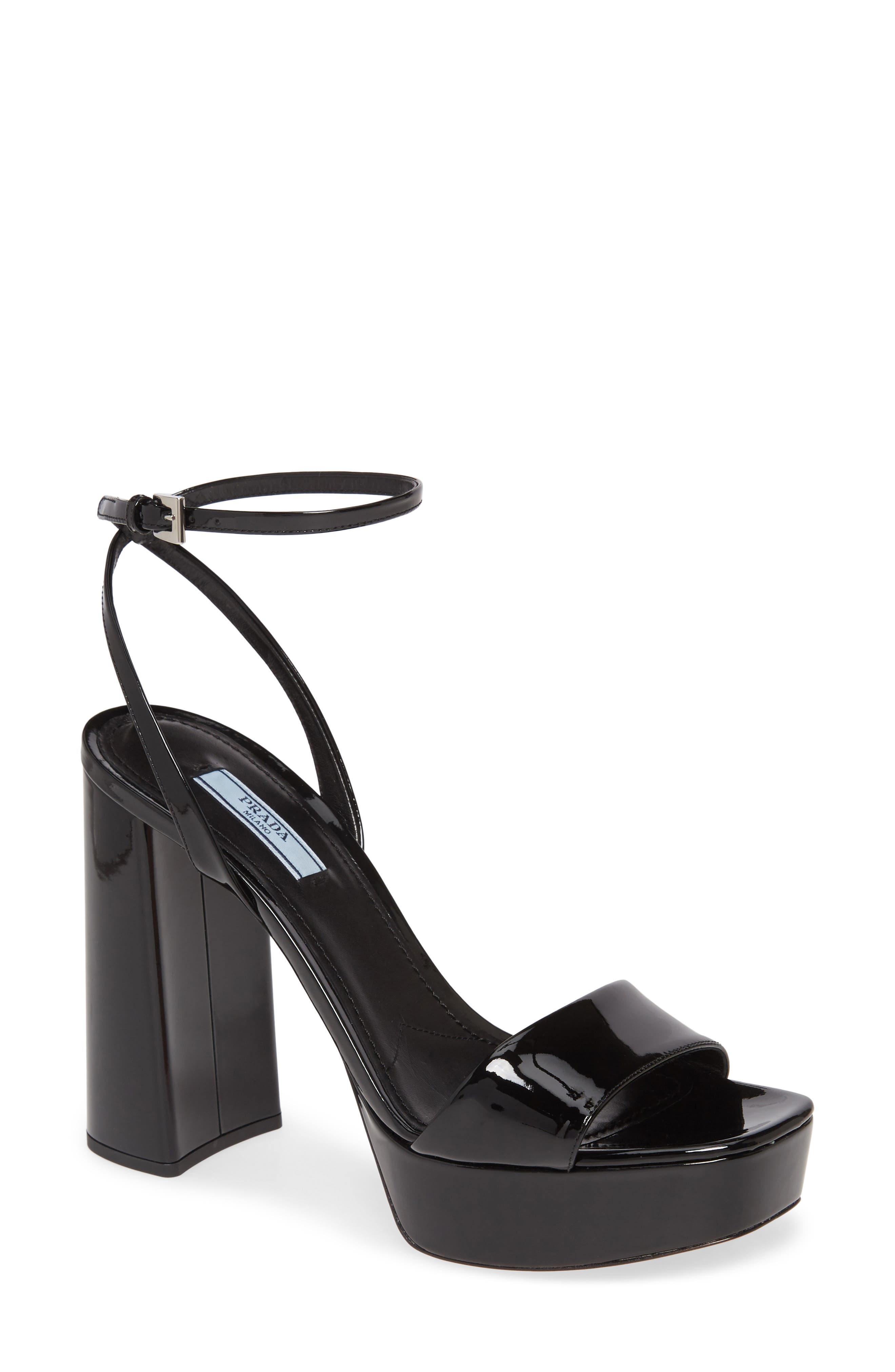 Prada Ankle Strap Platform Sandal, Main, color, 