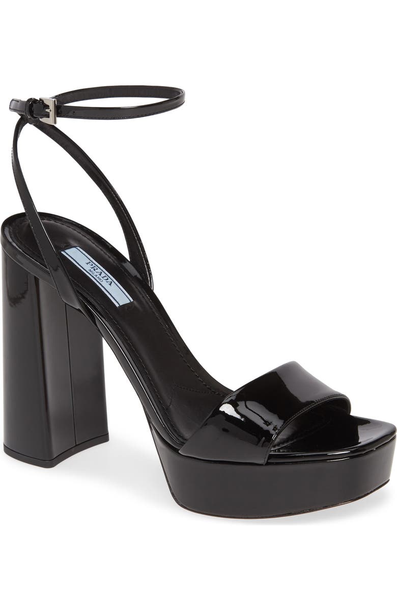 Prada Ankle Strap Platform Sandal, Main, color,