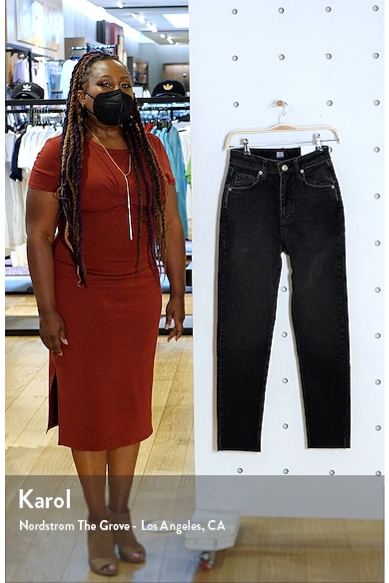 Edie Super High Waist Raw Hem Slim Jeans video