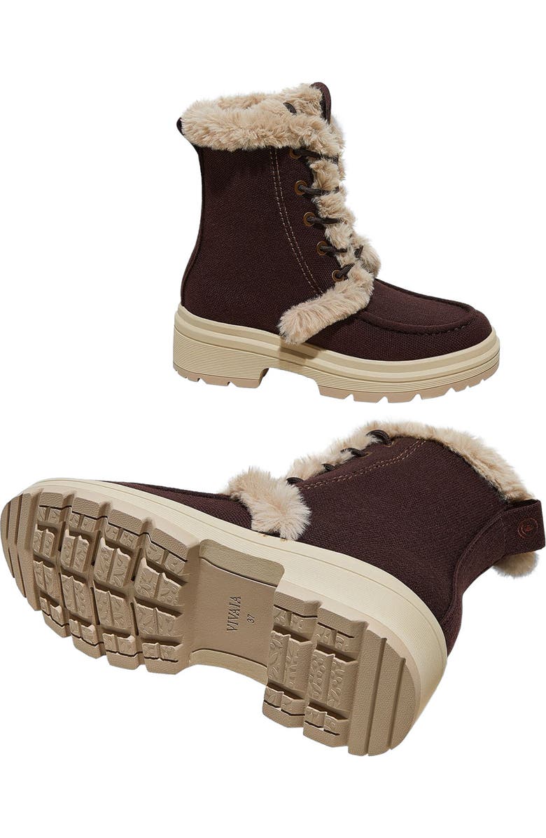 VIVAIA Faux Fur Water-Repellent Lightweight Warm Boots, Alternate, color, Dark Chocolate