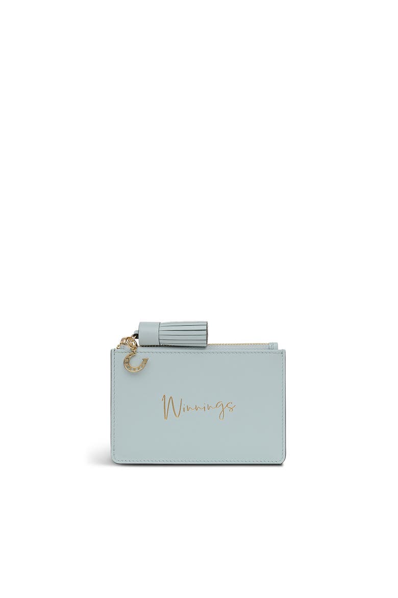 Kentucky Derby Spring 2026 Slogan Winnings Small Ziptop Coin Purse, Main, color, Seafoam