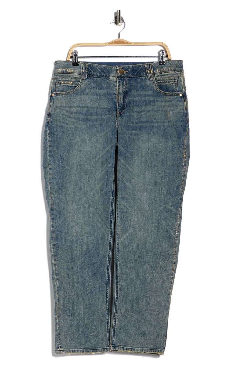 Democracy AB Solution High Waist Cuffed Boyfriend Jeans, Main, color, Mid Blue Artisinal