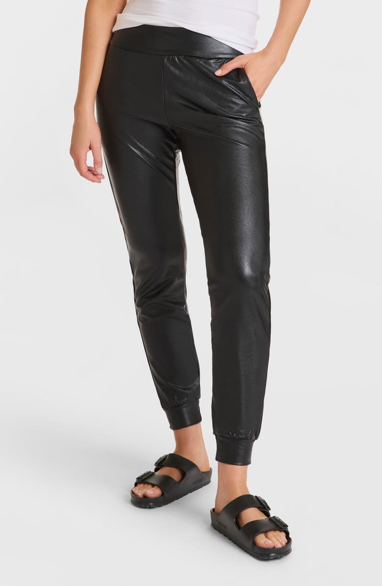 Commando Faux Leather Joggers, Main, color, 