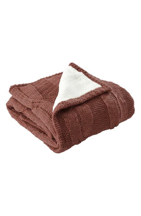 Cable Knit Throw Blanket