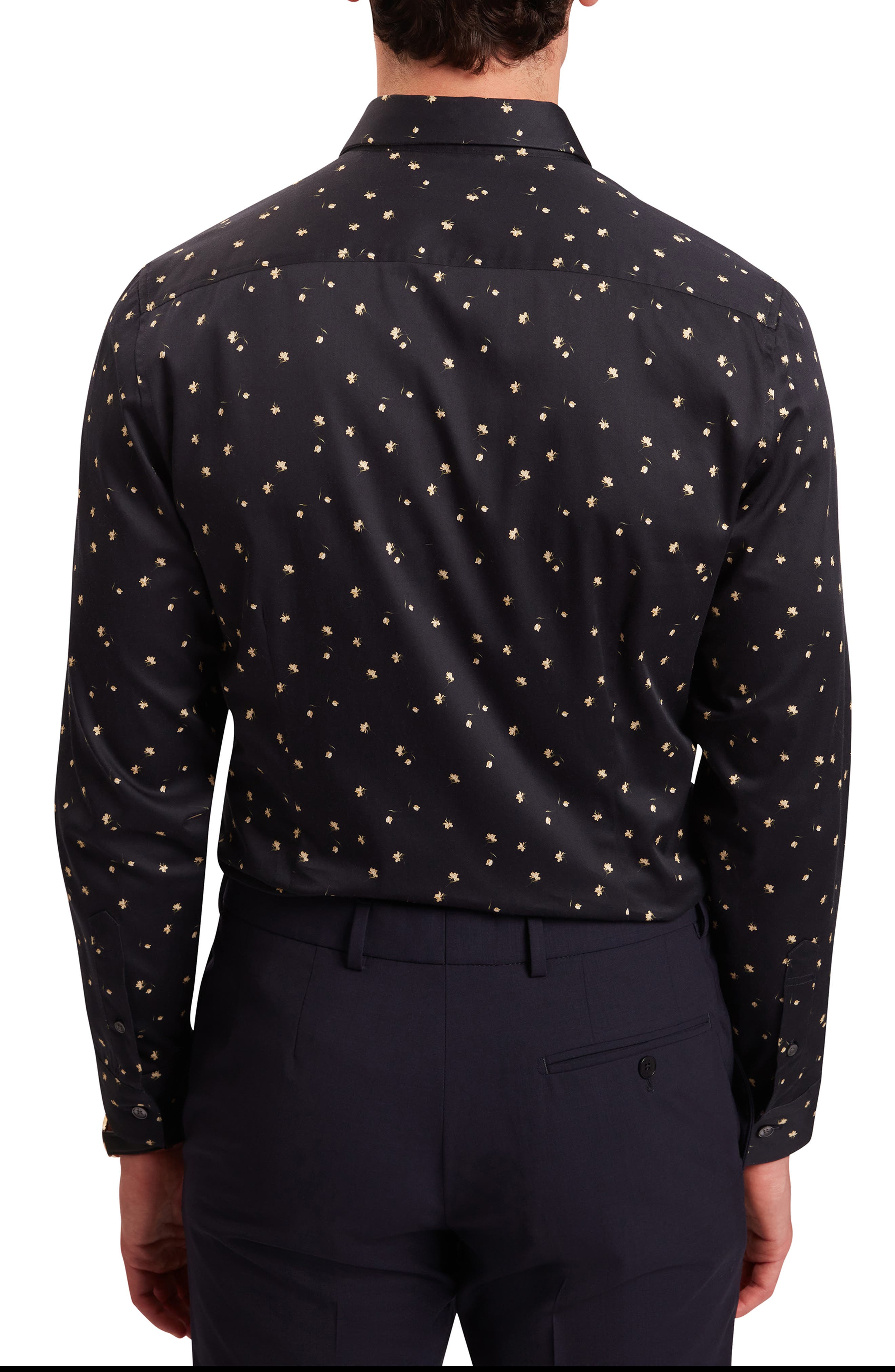 Iskran Floral Print Stretch Cotton Button-Up Shirt - image 4