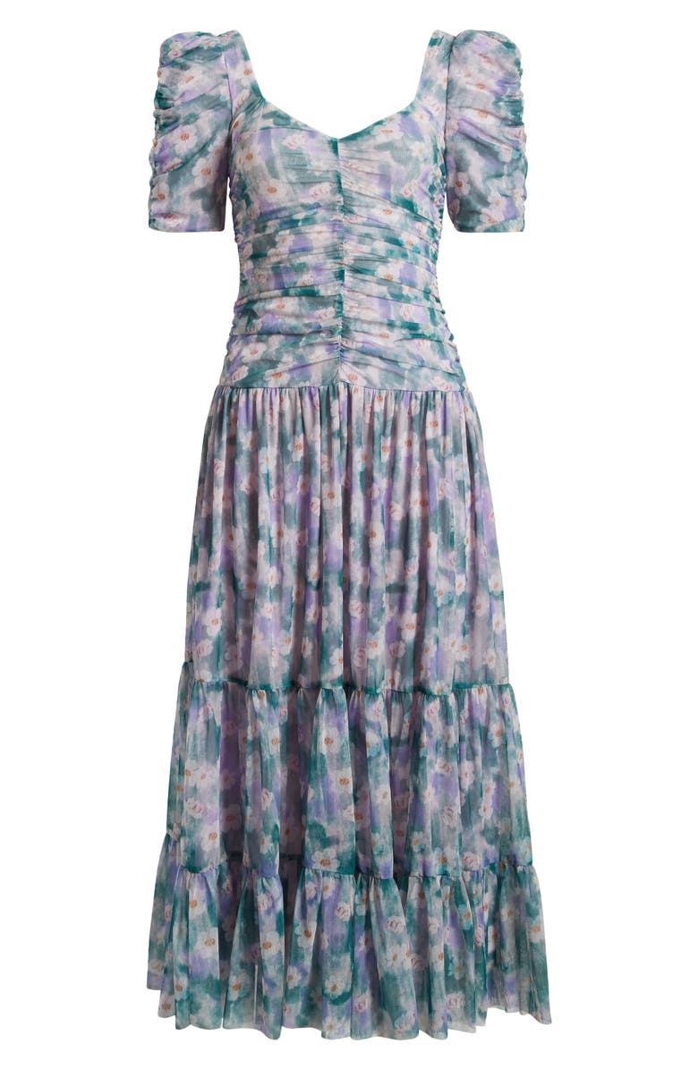 ASTR the Label Floral Print Ruched Maxi Dress, Alternate, color, 