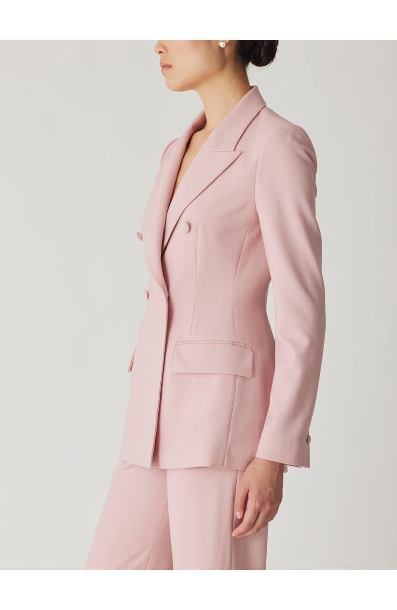 Rebecca Taylor Calvary Twill Double Breasted Blazer, Alternate, color, Calamine Pink