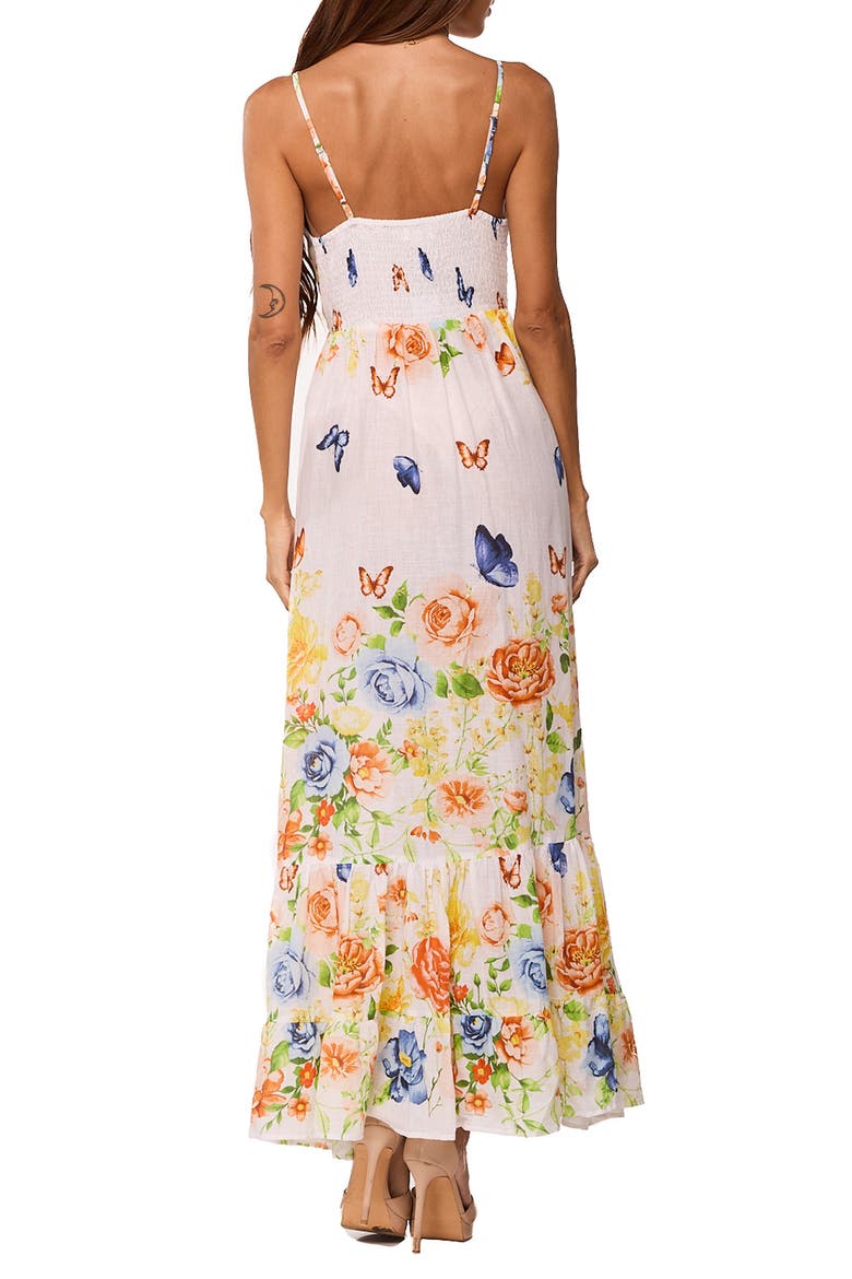 Floral Maxi Dress, Alternate, color, WHITE